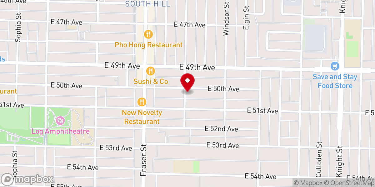 Map showing location of St. Mary the Virgin South Hill Church