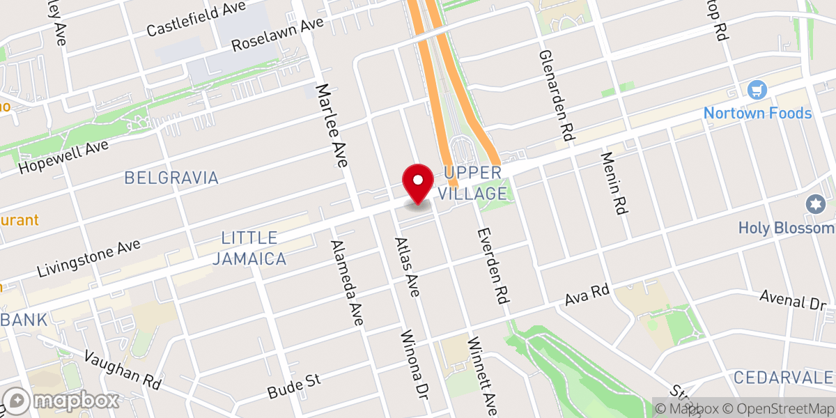 Map showing location of Beth Sholom Synagogue