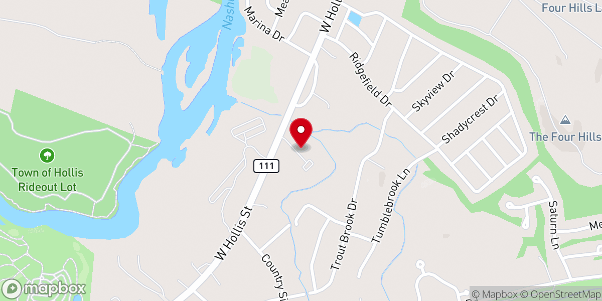Map showing location of Nashua Presbyterian Church