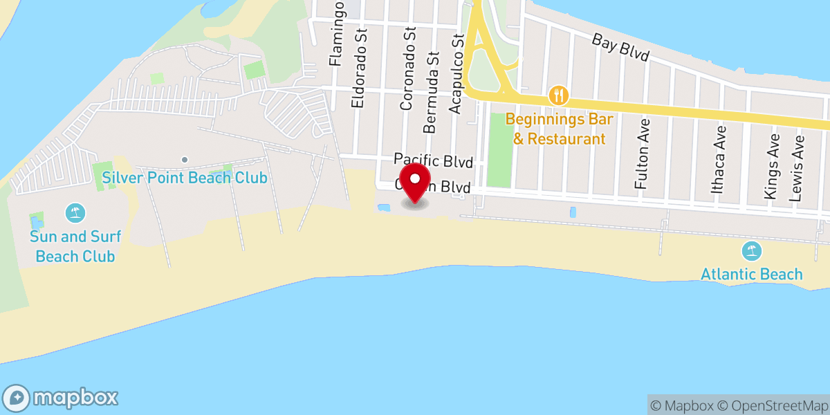 Map showing location of Catalina Beach Club
