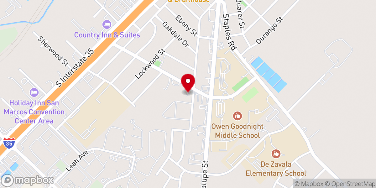 Map showing location of The Connection Church San Marcos