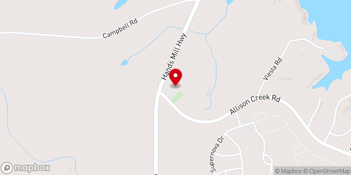 Map showing location of Allison Creek Presbyterian Church