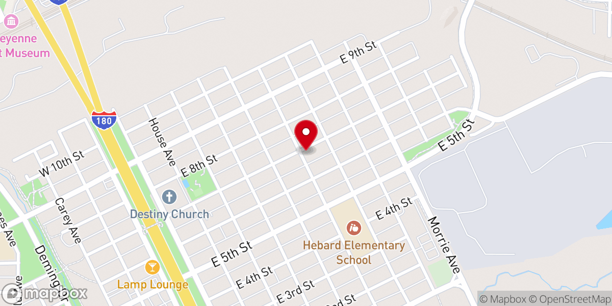Map showing location of Peniel Apostolica De Cheyenne