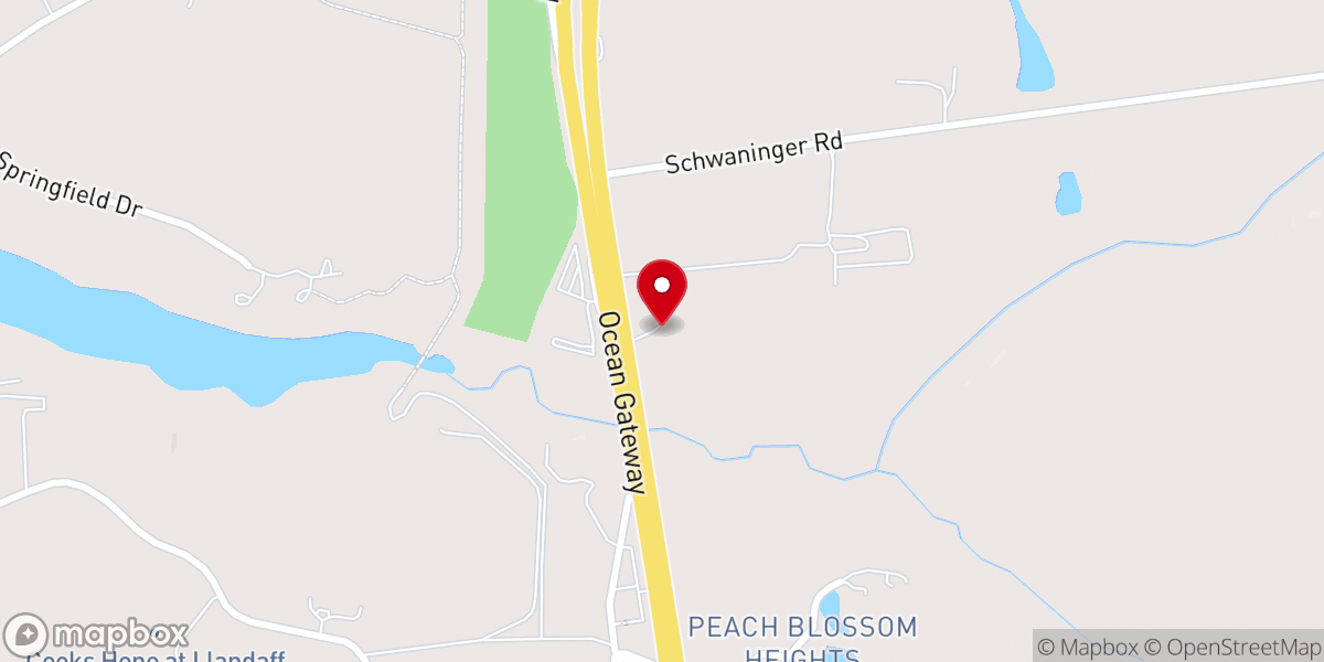 Map showing location of Peachblossom Meeting house