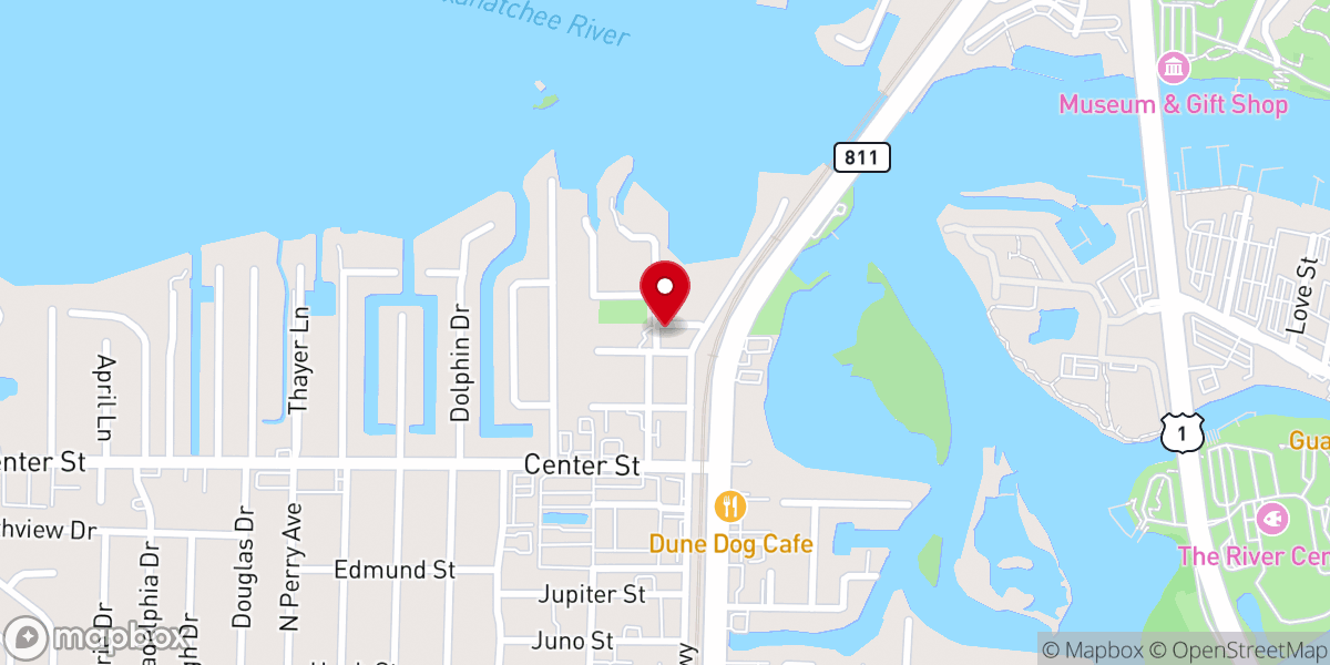 Map showing location of Iglesia Adventista del Séptimo Día Hispana de Jupiter / Jupiter Spanish Seventh-Day Adventist Church