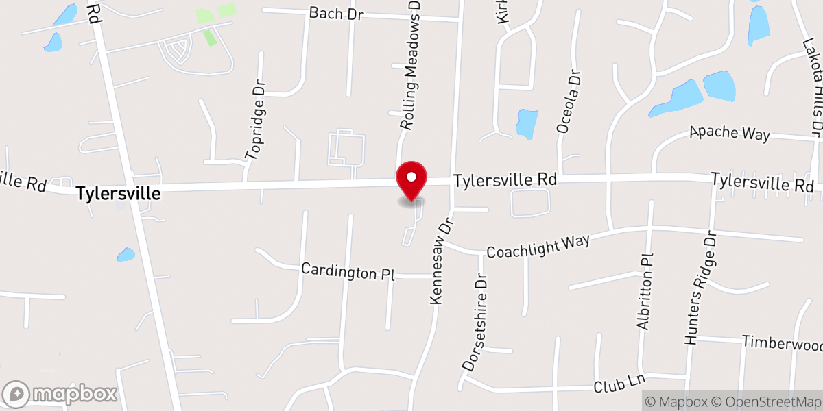 Map showing location of Lord of Life Lutheran Church