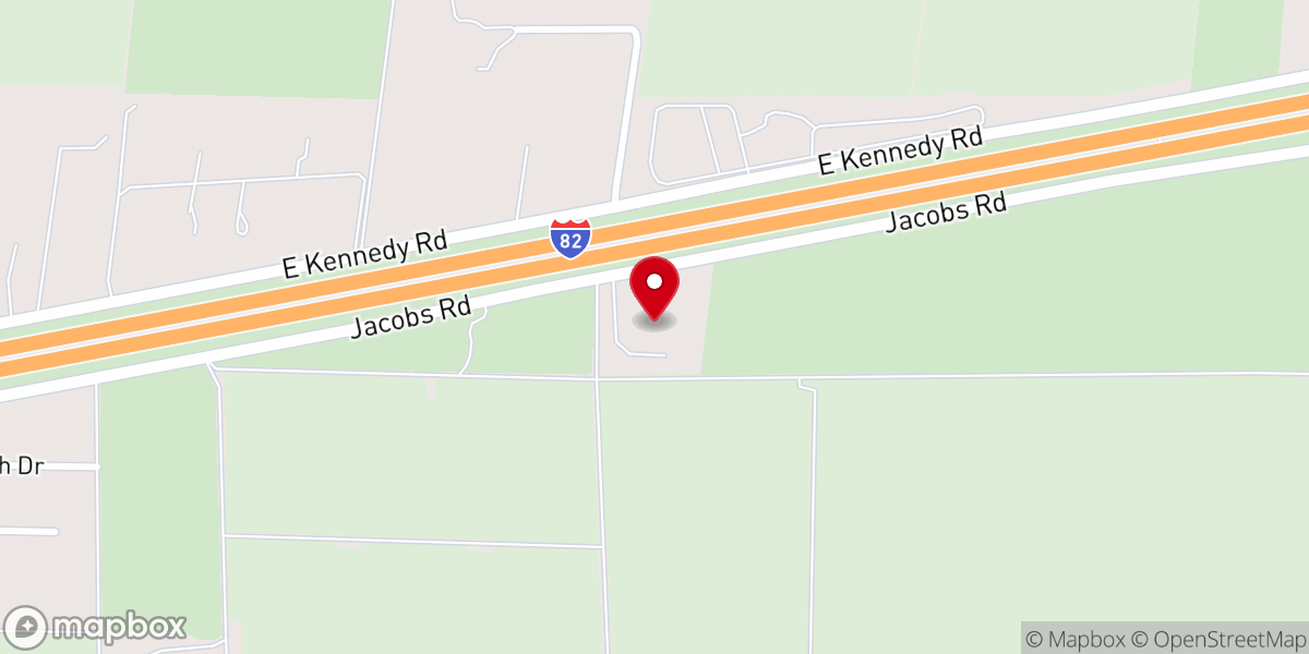 Map showing location of Victory Baptist Church