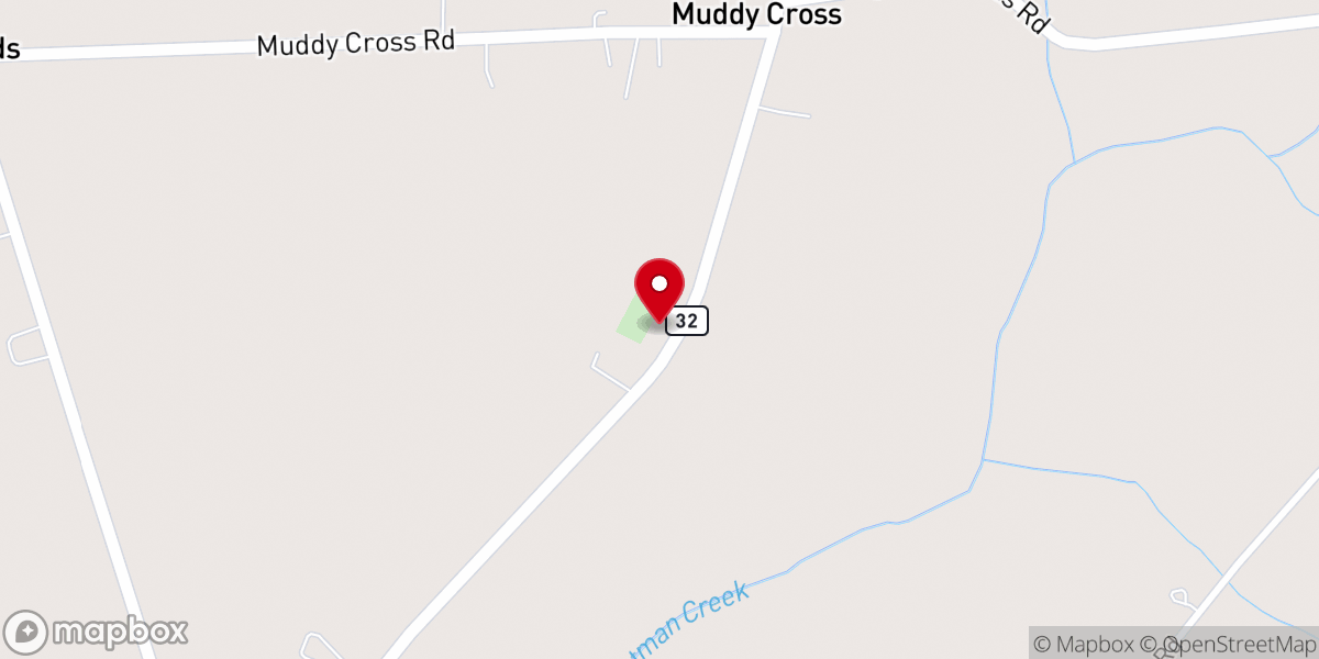 Map showing location of Walton's Grove AME Zion Church