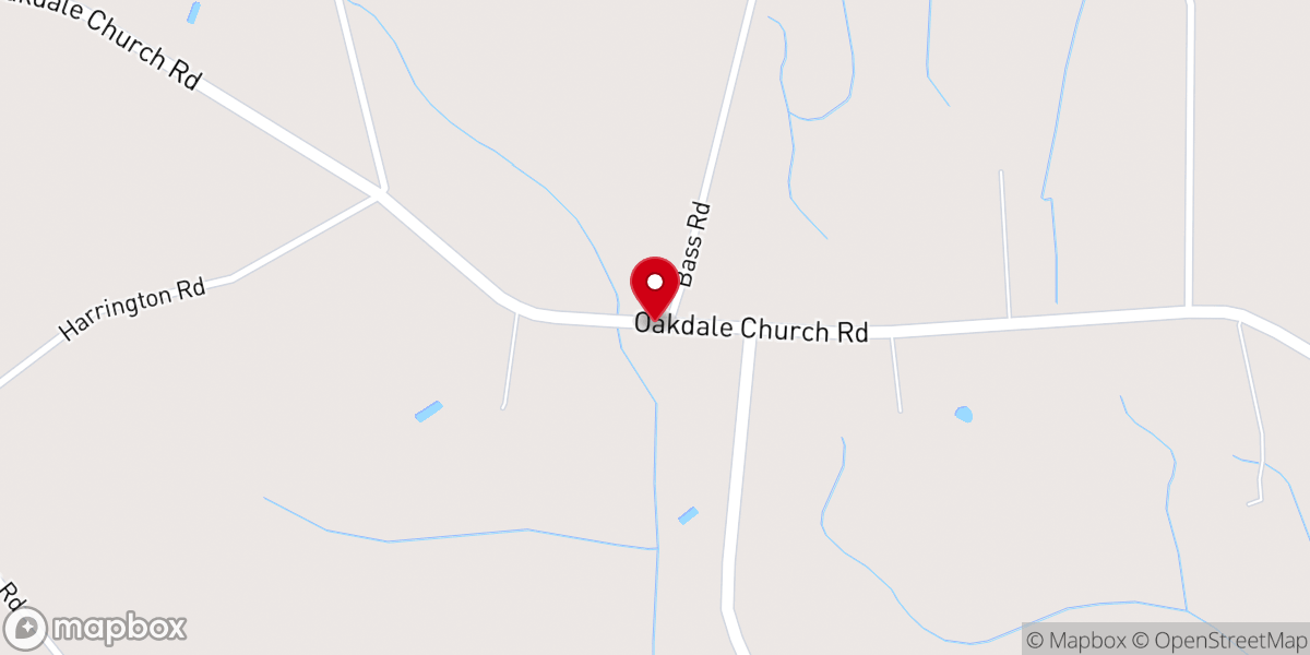 Map showing location of Oakdale Baptist Church Parsonage