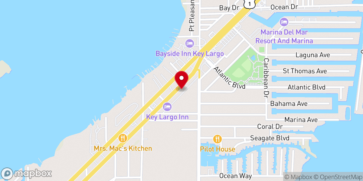 Map showing location of Lighthouse On the Rock