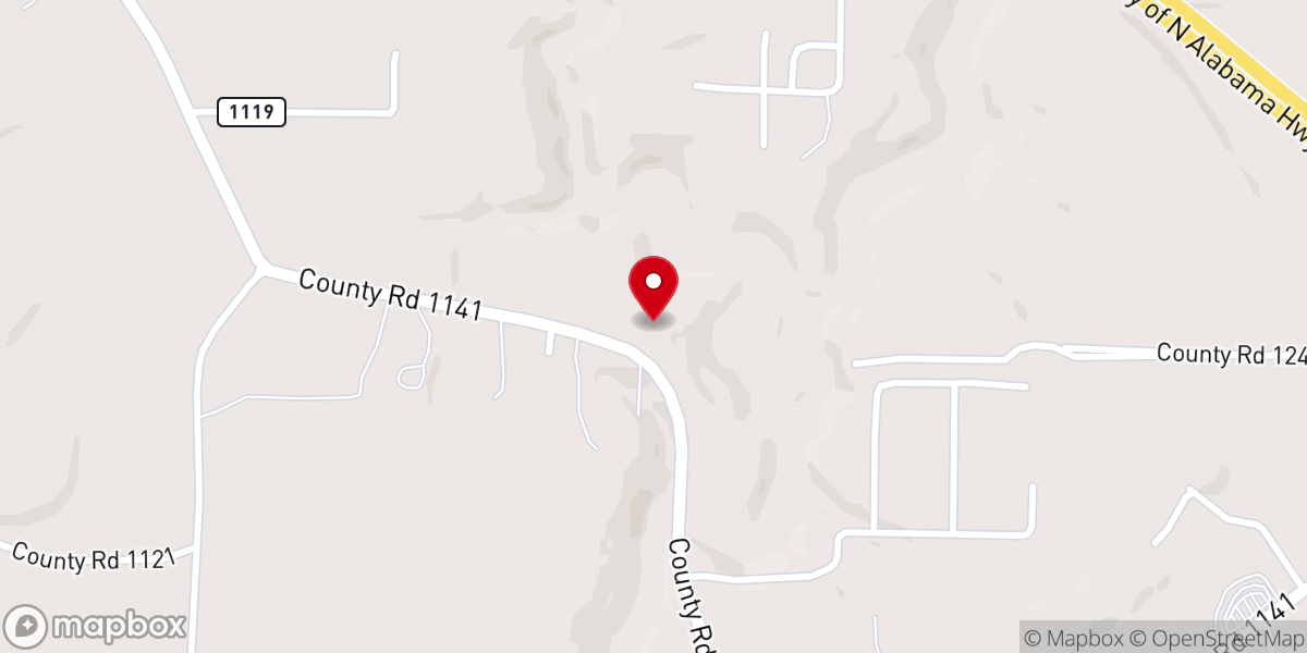 Map showing location of Liberty Congregational Methodist Church