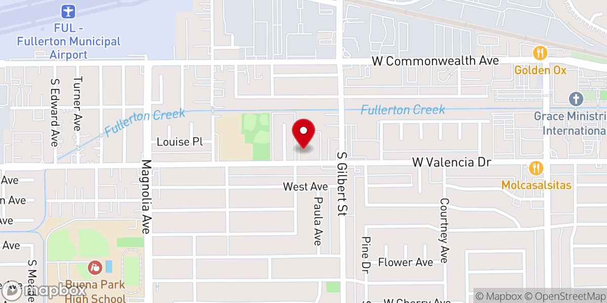 Map showing location of Fullerton Seventh-day Adventist Church