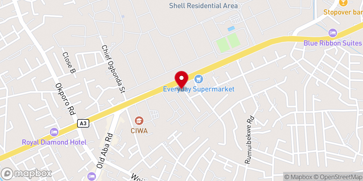 Map showing location of RCCG Jesus House Parish