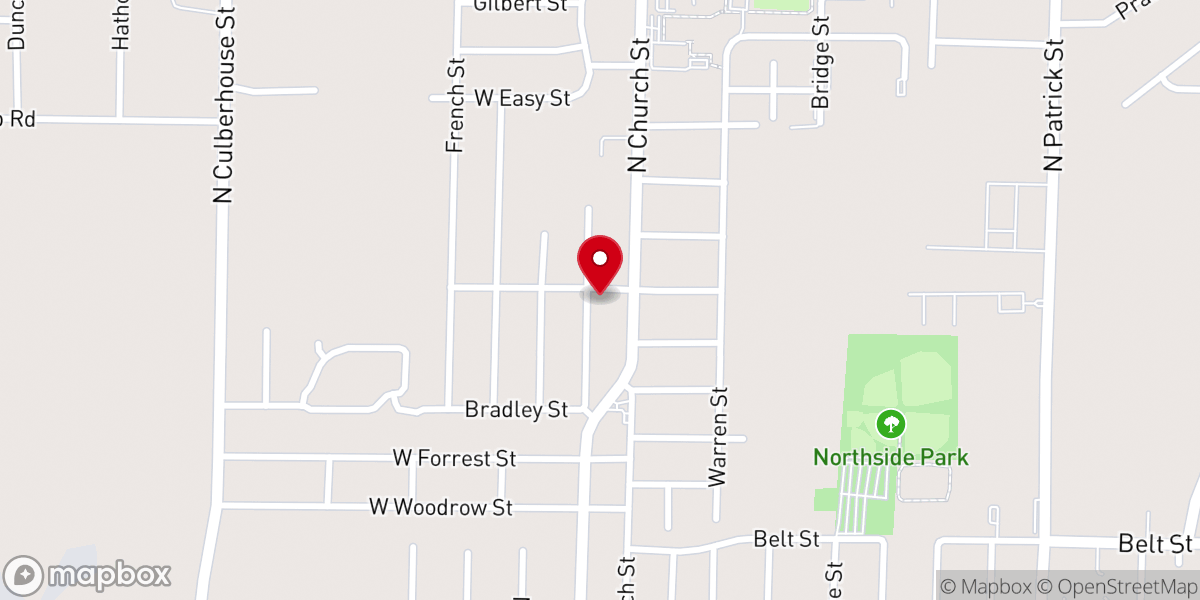 Map showing location of Church of God