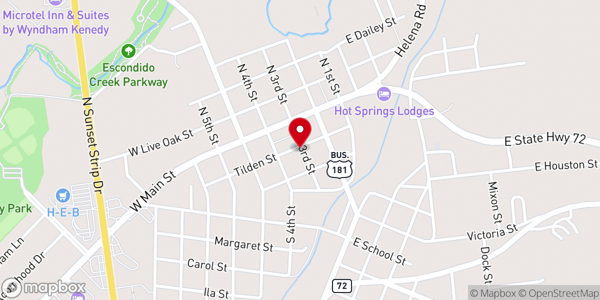 Map showing location of Seraphic Sisters Convent