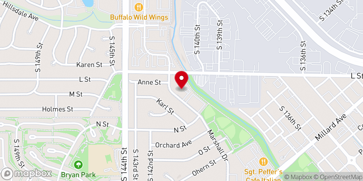 Map showing location of Marshall Drive Baptist Church