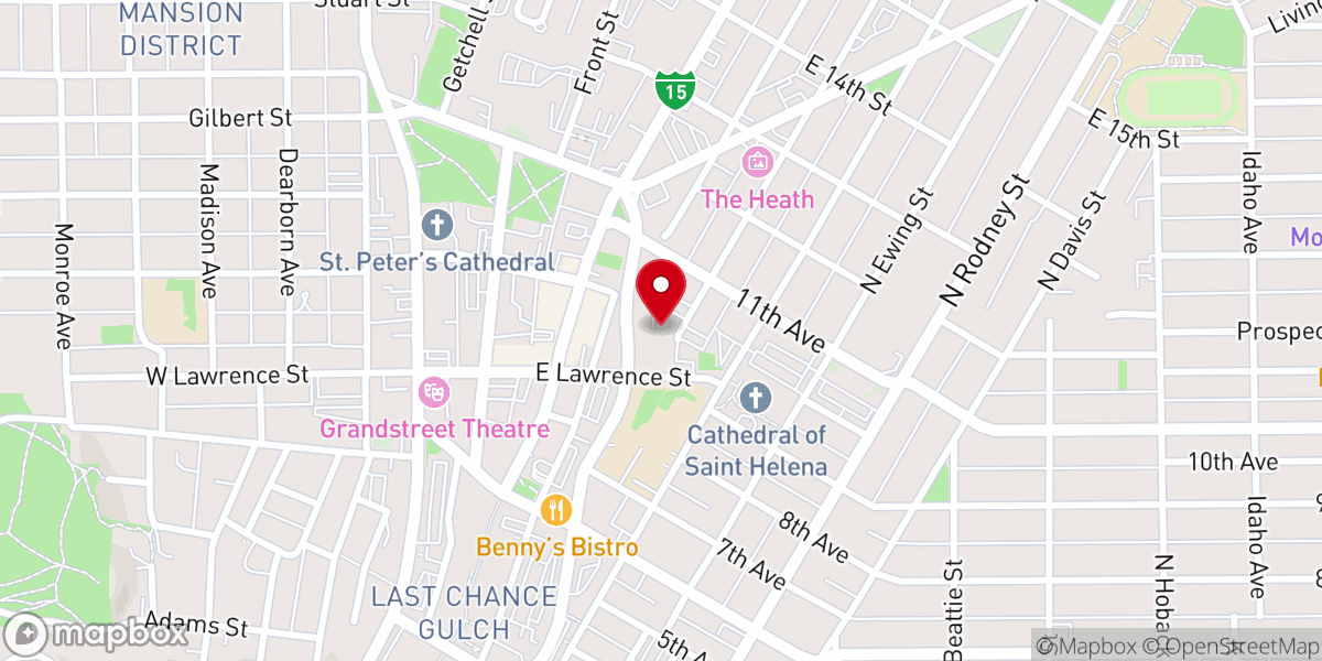 Map showing location of St Paul's United Methodist Church