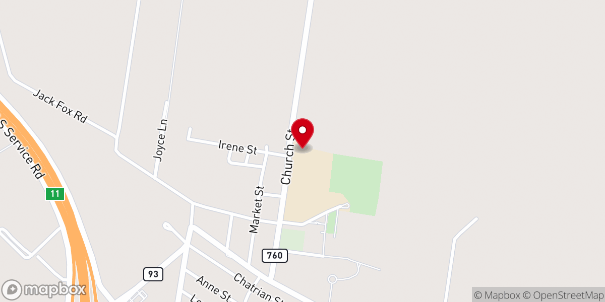 Map showing location of Thensted Center