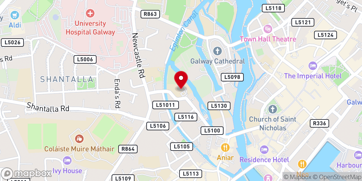 Map showing location of Presentation Convent