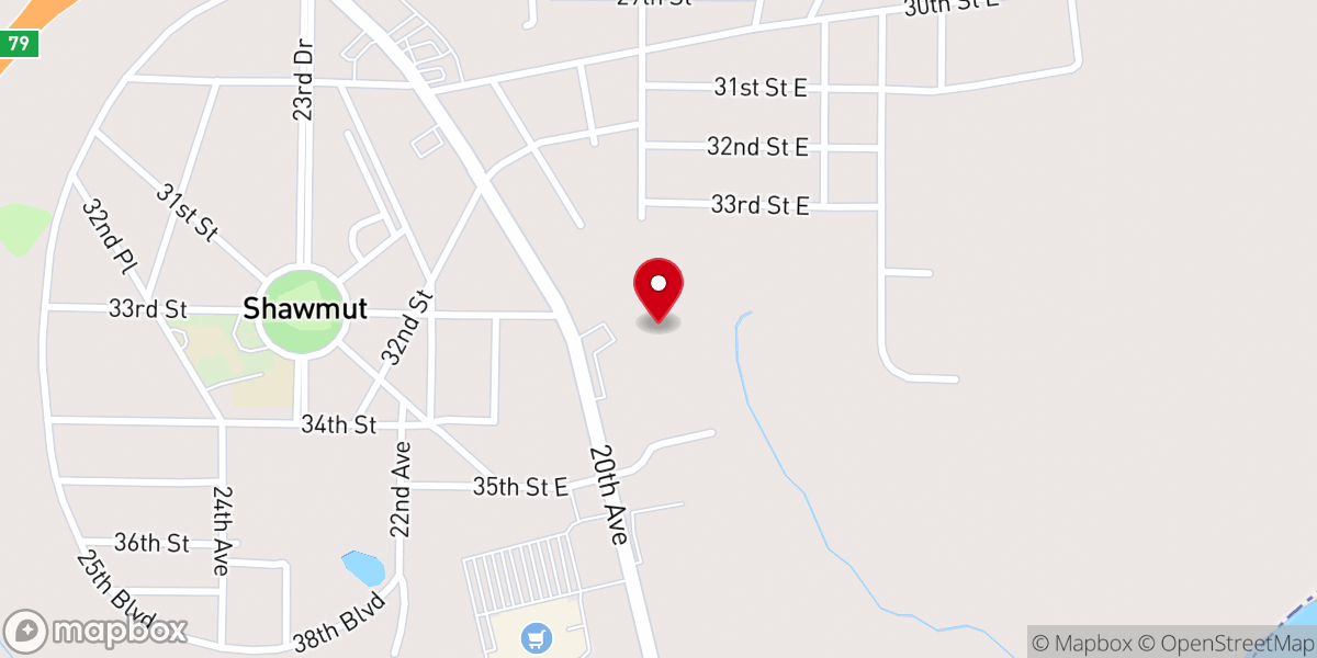 Map showing location of Valley Baptist Church