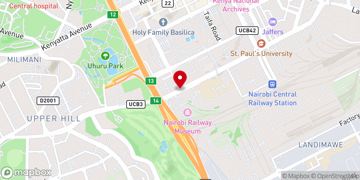 Map showing location of St. Joseph Mukasa Catholic Church