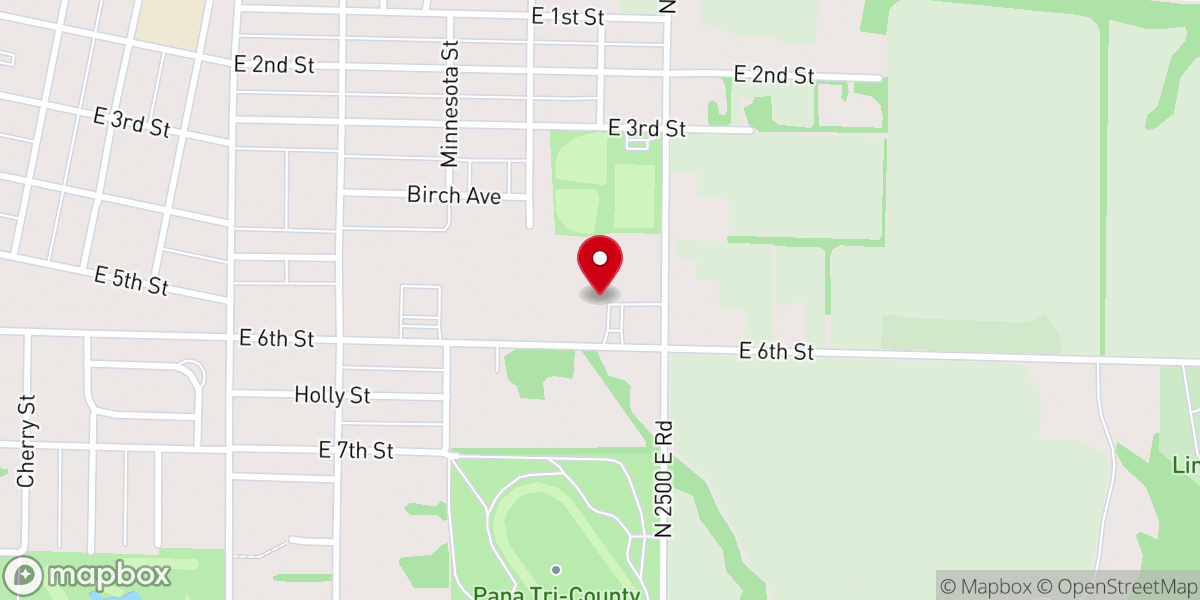 Map showing location of Church of the Nazarene