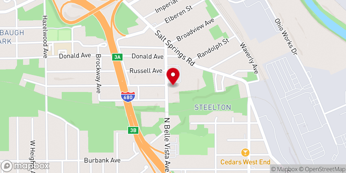 Map showing location of Ukrainian Orthodox Cultural Center