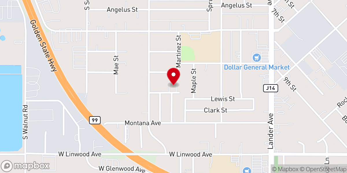 Map showing location of Life Church Turlock