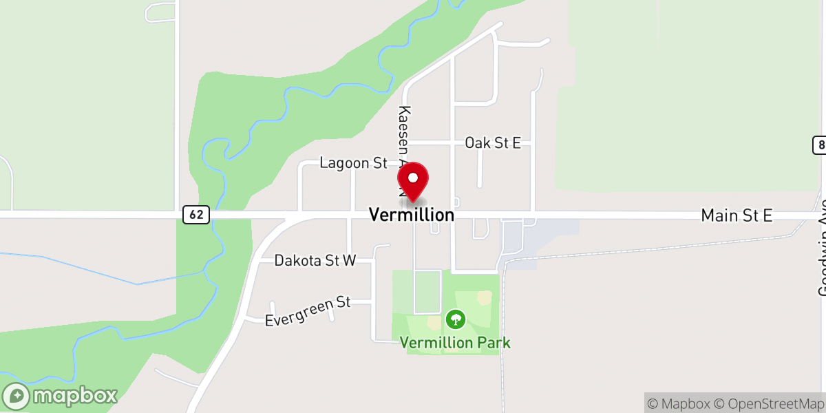Map showing location of St. John the Baptist Catholic Church