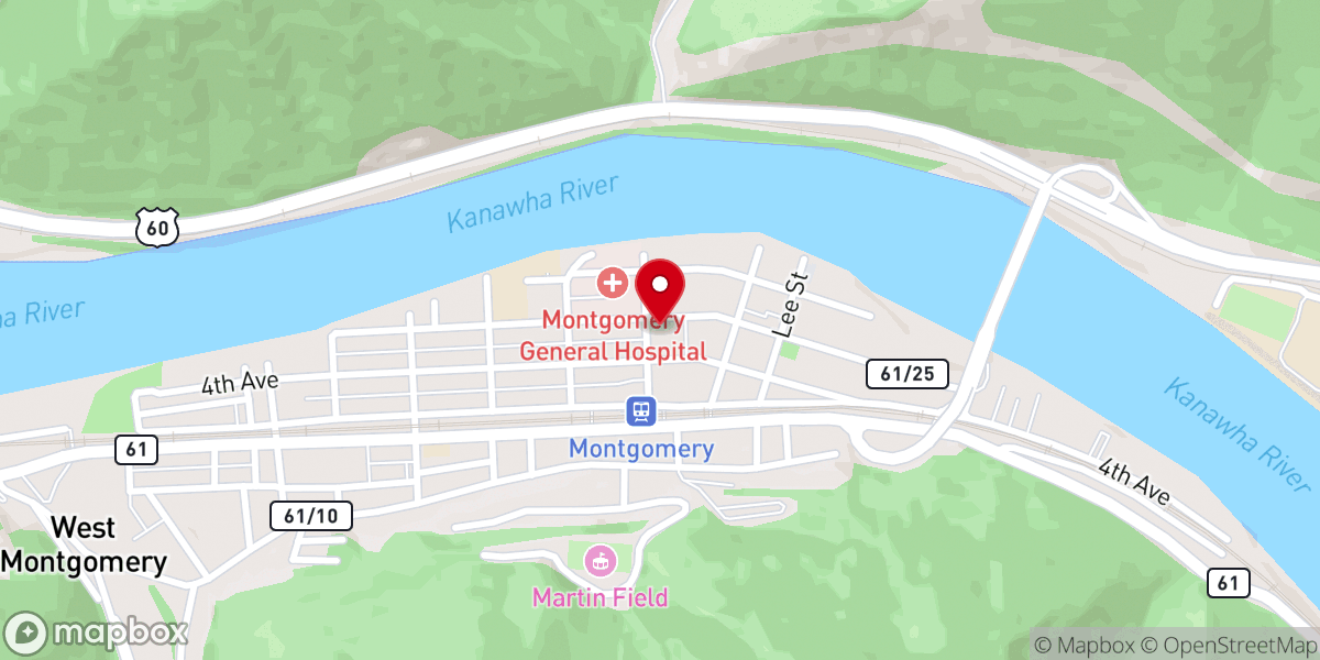 Map showing location of Montgomery United Methodist Church