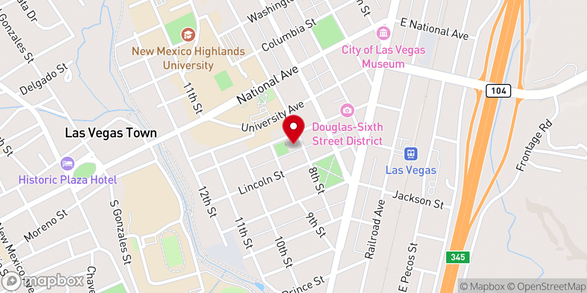 Map showing location of El Camino Cristiano Missions Church