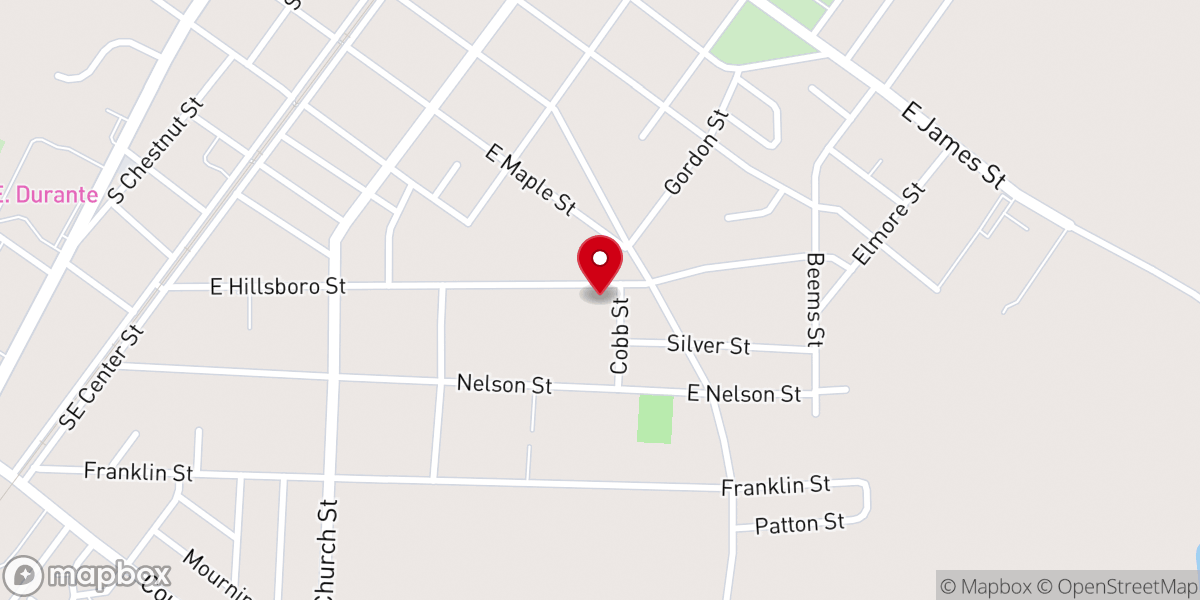 Map showing location of Gospel Light United Holy Church