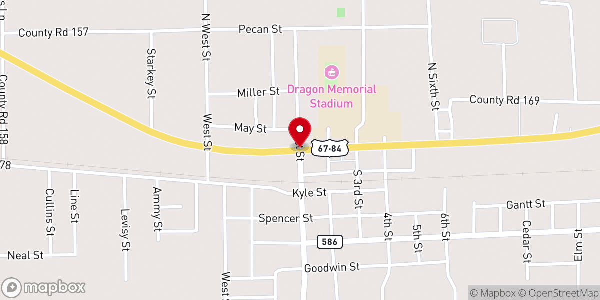 Map showing location of Bangs