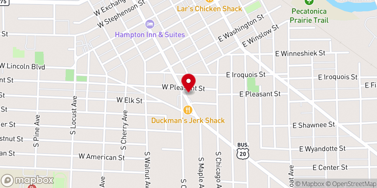 Map showing location of Holy Cross Greek Orthodox Church