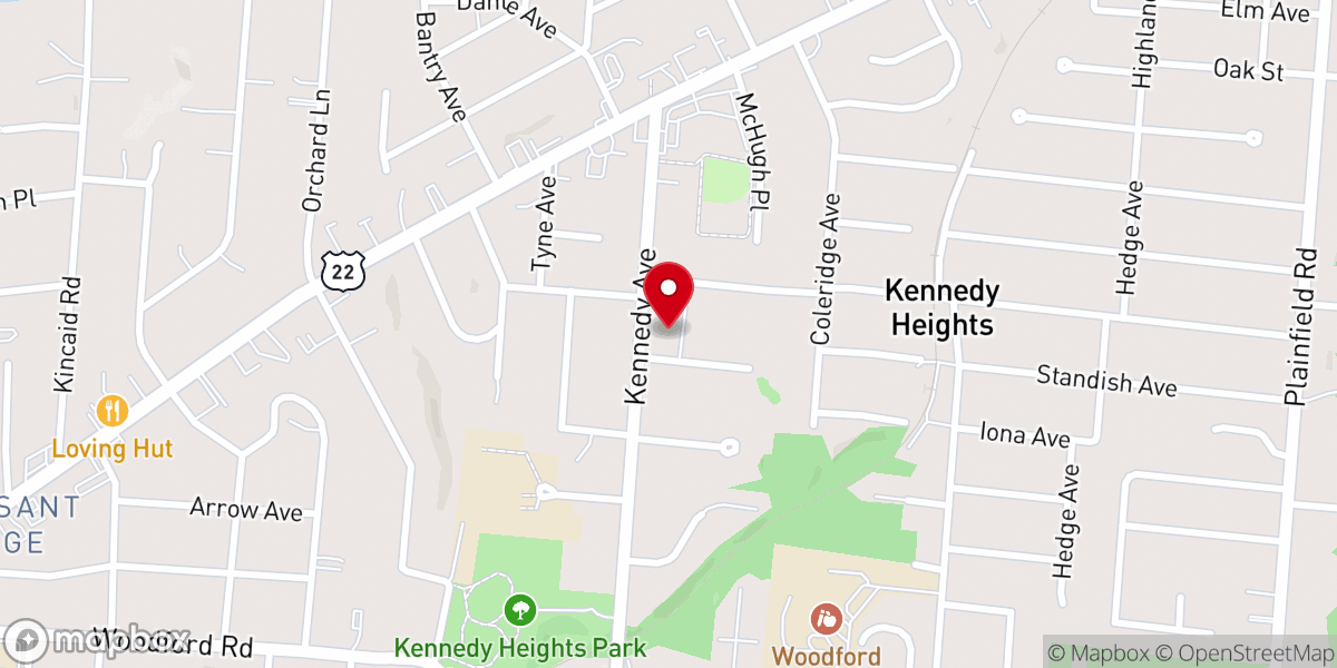 Map showing location of Mercy Hill Church