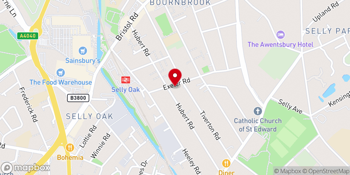 Map showing location of Encounter Church