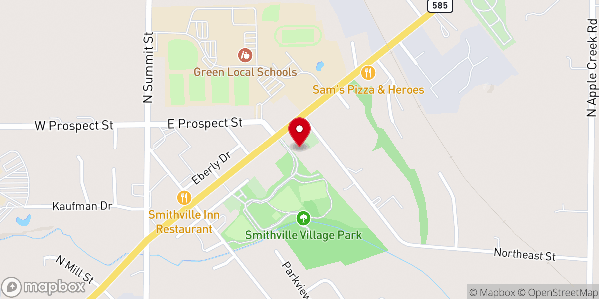Map showing location of Smithville Community Historical Society
