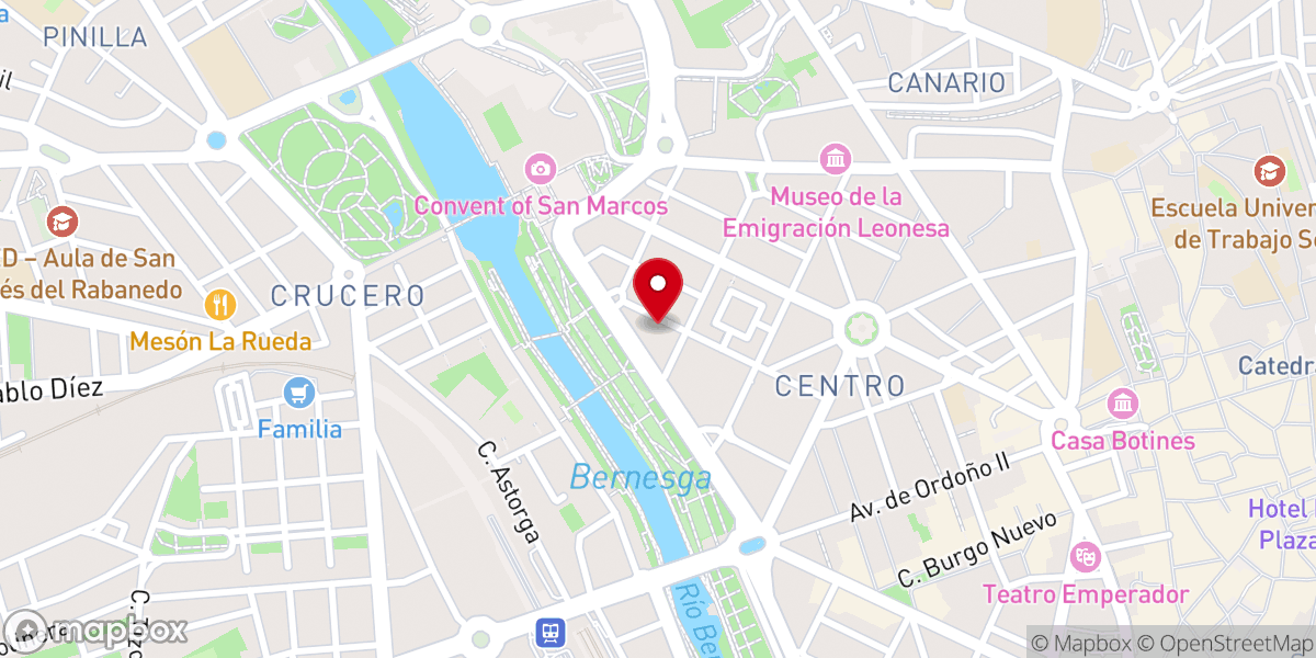 Map showing location of Comunidad Cristiana Hineni León