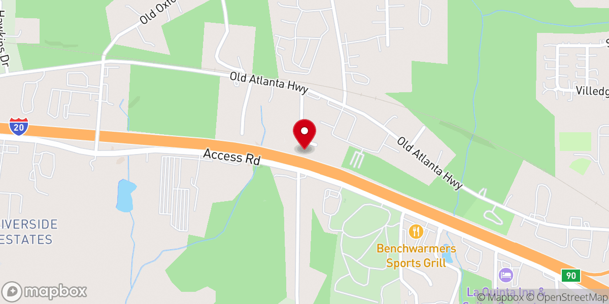 Map showing location of New Growth Baptist Church