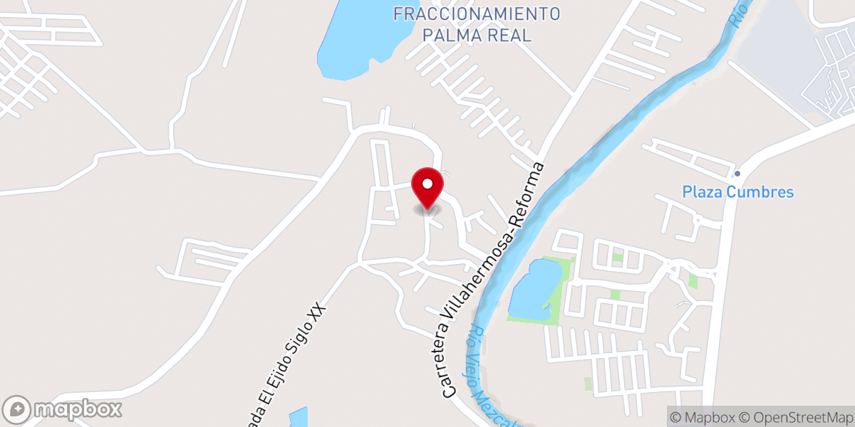 Map showing location of Templo Pentecostes Jesús El Pan de Vida