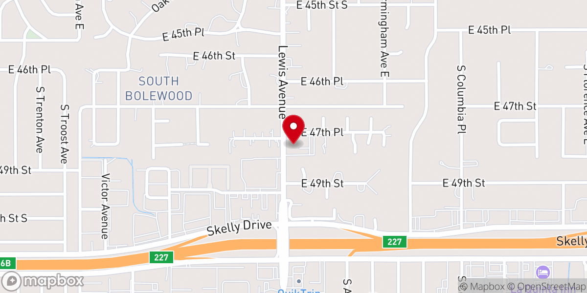 Map showing location of Hope Fellowship Church