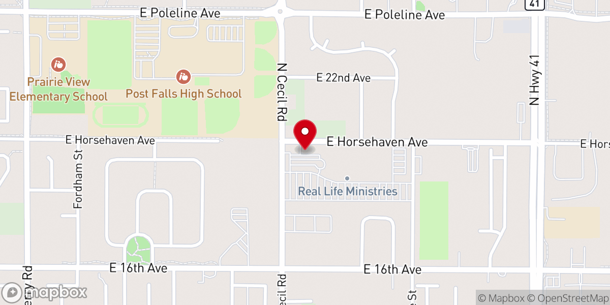 Map showing location of Real Life Ministries Thrift