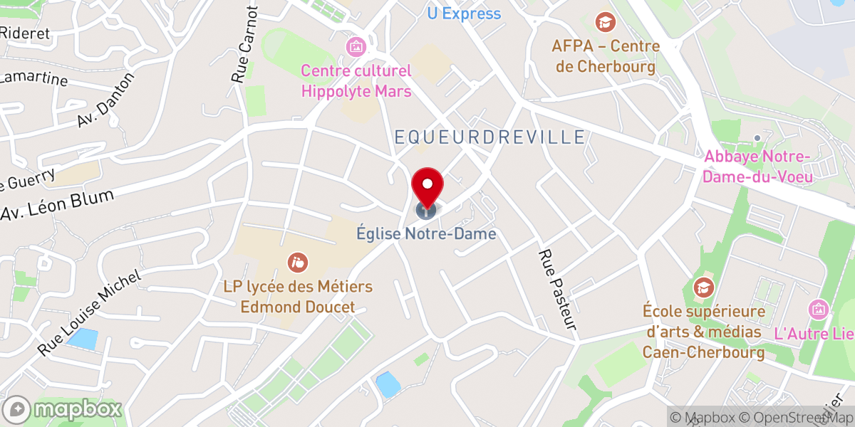 Map showing location of Église Notre-Dame de L'assomption