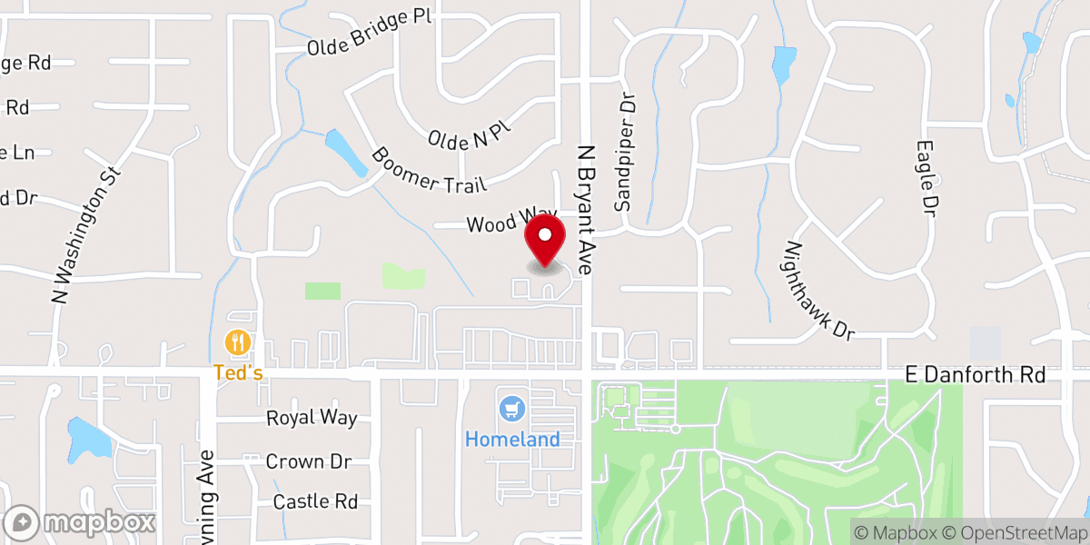 Map showing location of St Mark Lutheran Church