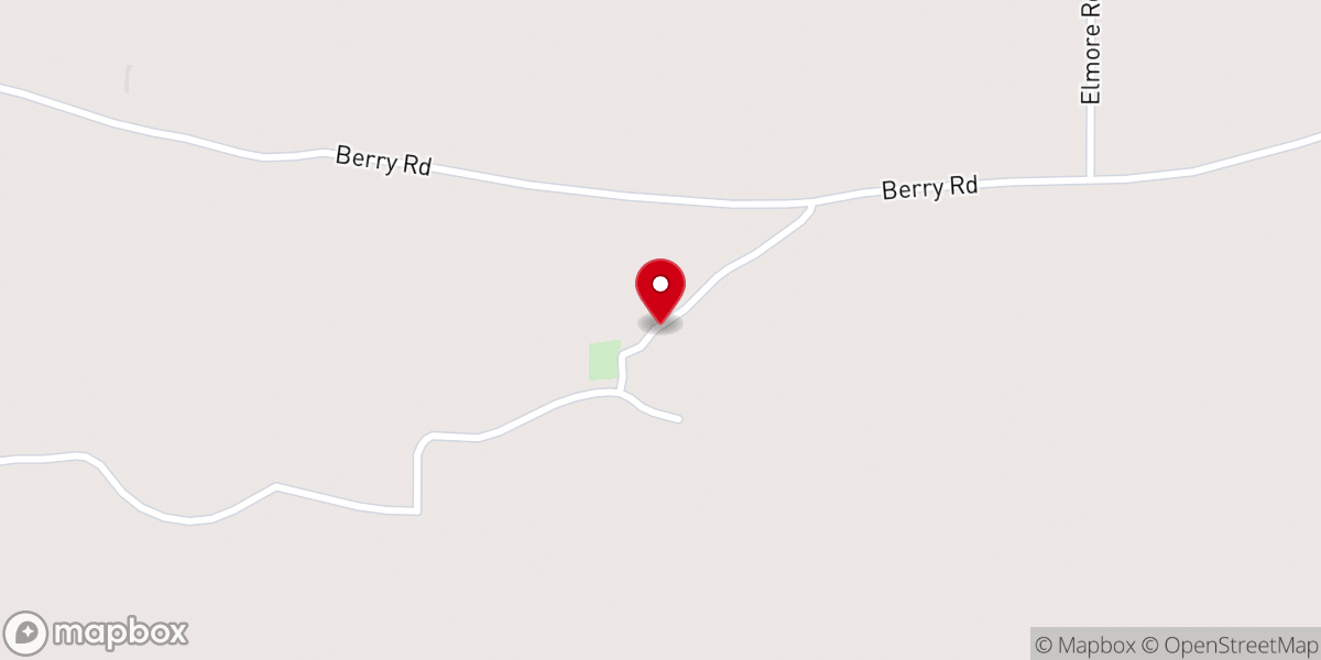 Map showing location of Cumberland Presbyterian Church