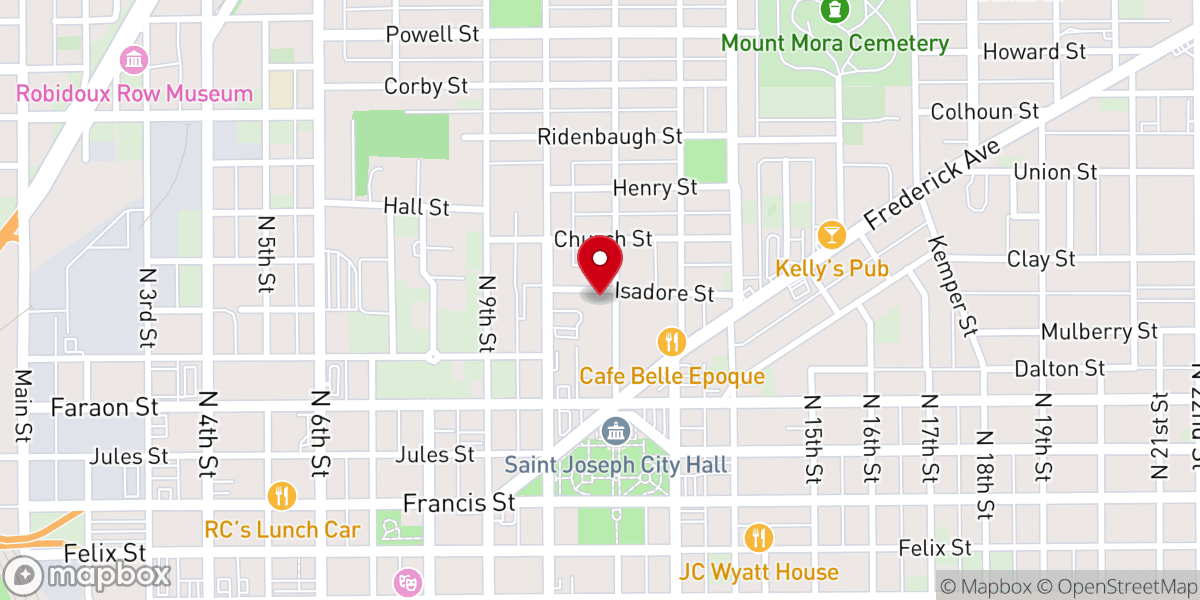Map showing location of St. Joseph Cathedral School