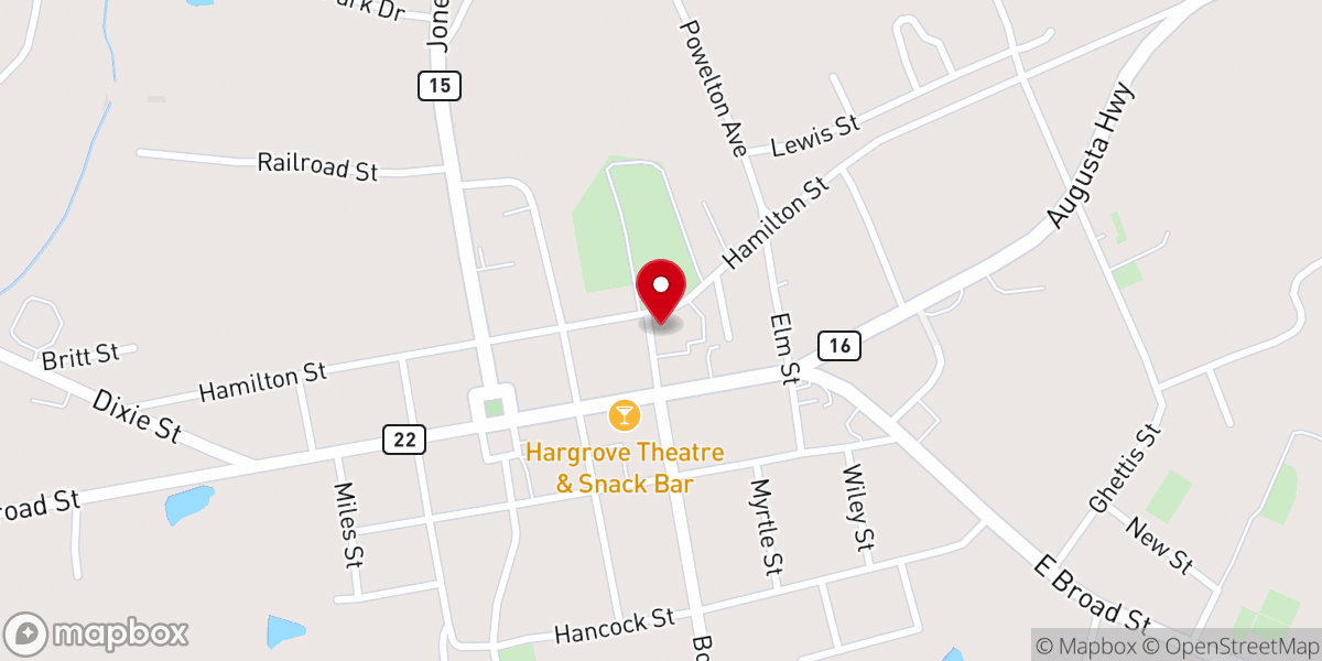 Map showing location of Pierce Memorial Methodist