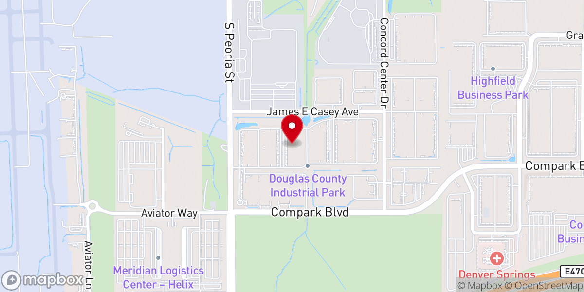 Map showing location of Samaritan's Purse - Rocky Mountain Ministry Center