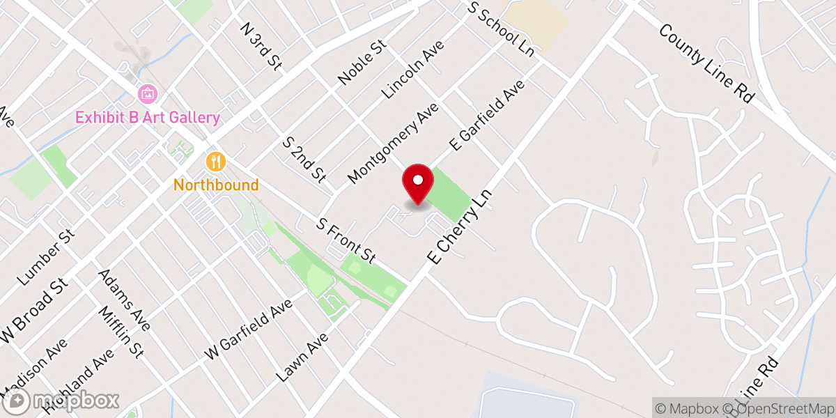 Map showing location of Zion Mennonite Church