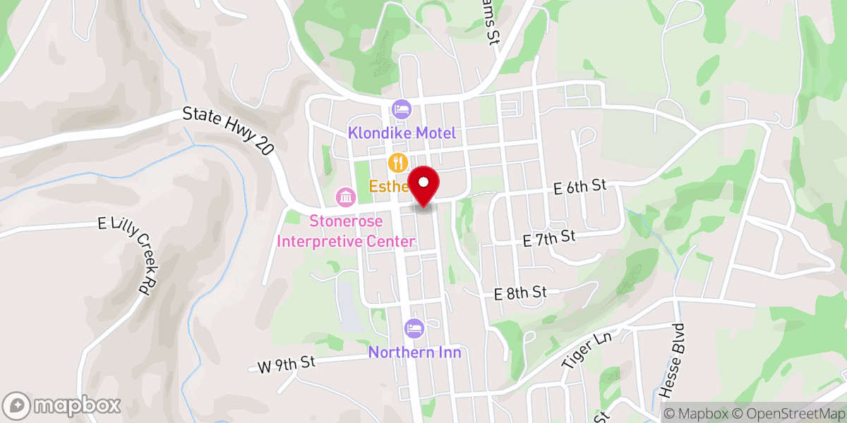 Map showing location of First Presbyterian Church
